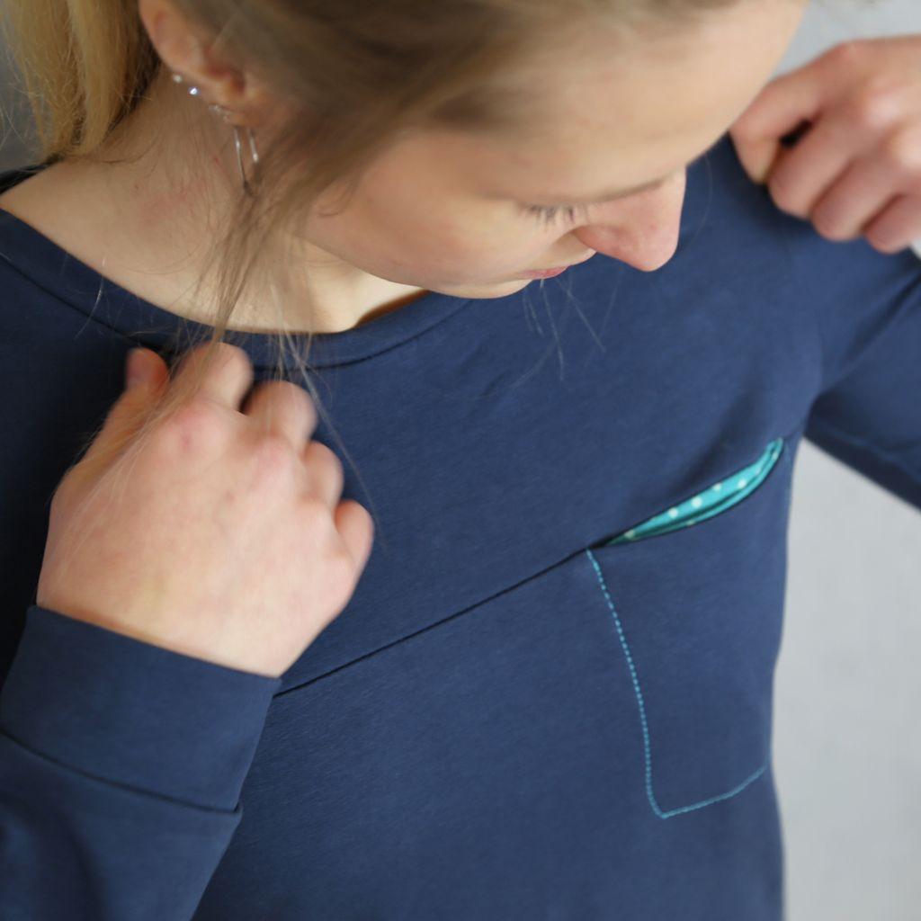 Papierschnittmuster Sweater Frau Bente XS-XXL